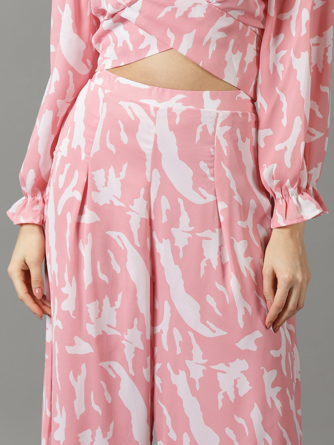 Women's Pink Printed Co-Ords