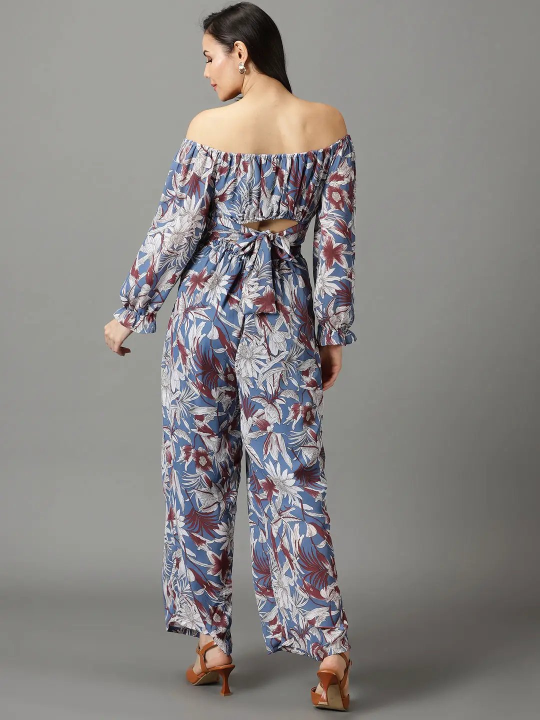 Women's Blue Printed Co-Ords Set