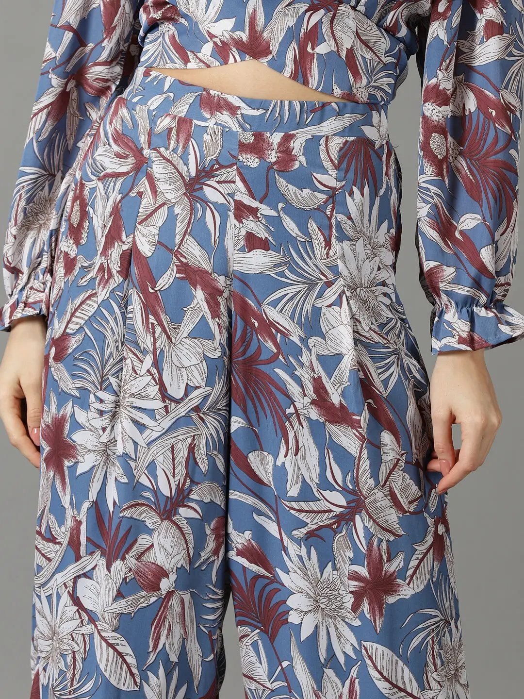 Women's Blue Printed Co-Ords Set