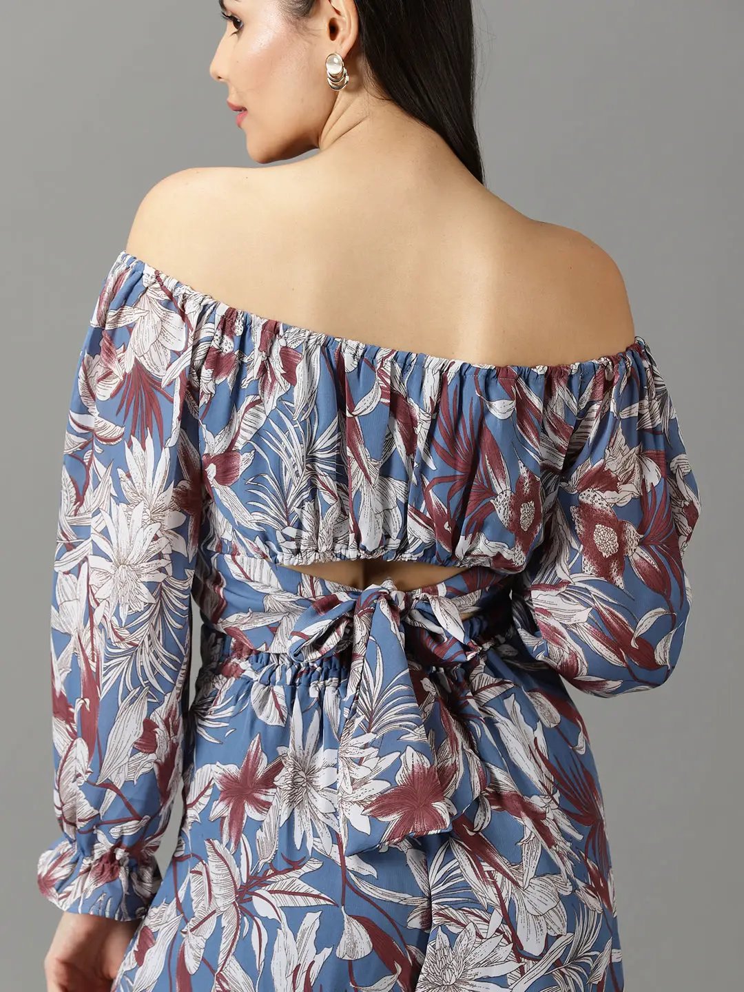 Women's Blue Printed Co-Ords Set