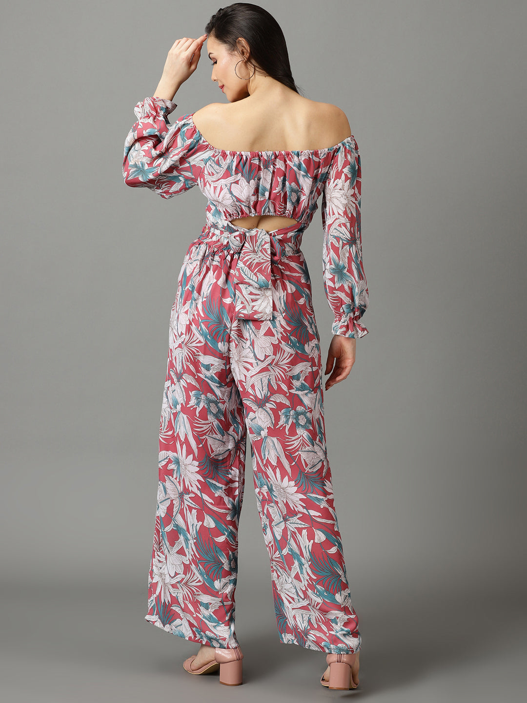 Women's Pink Printed Co-Ords