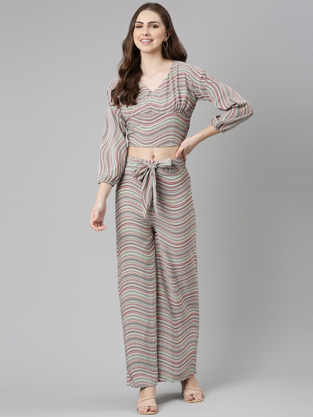 Women Multi Striped Co-Ords