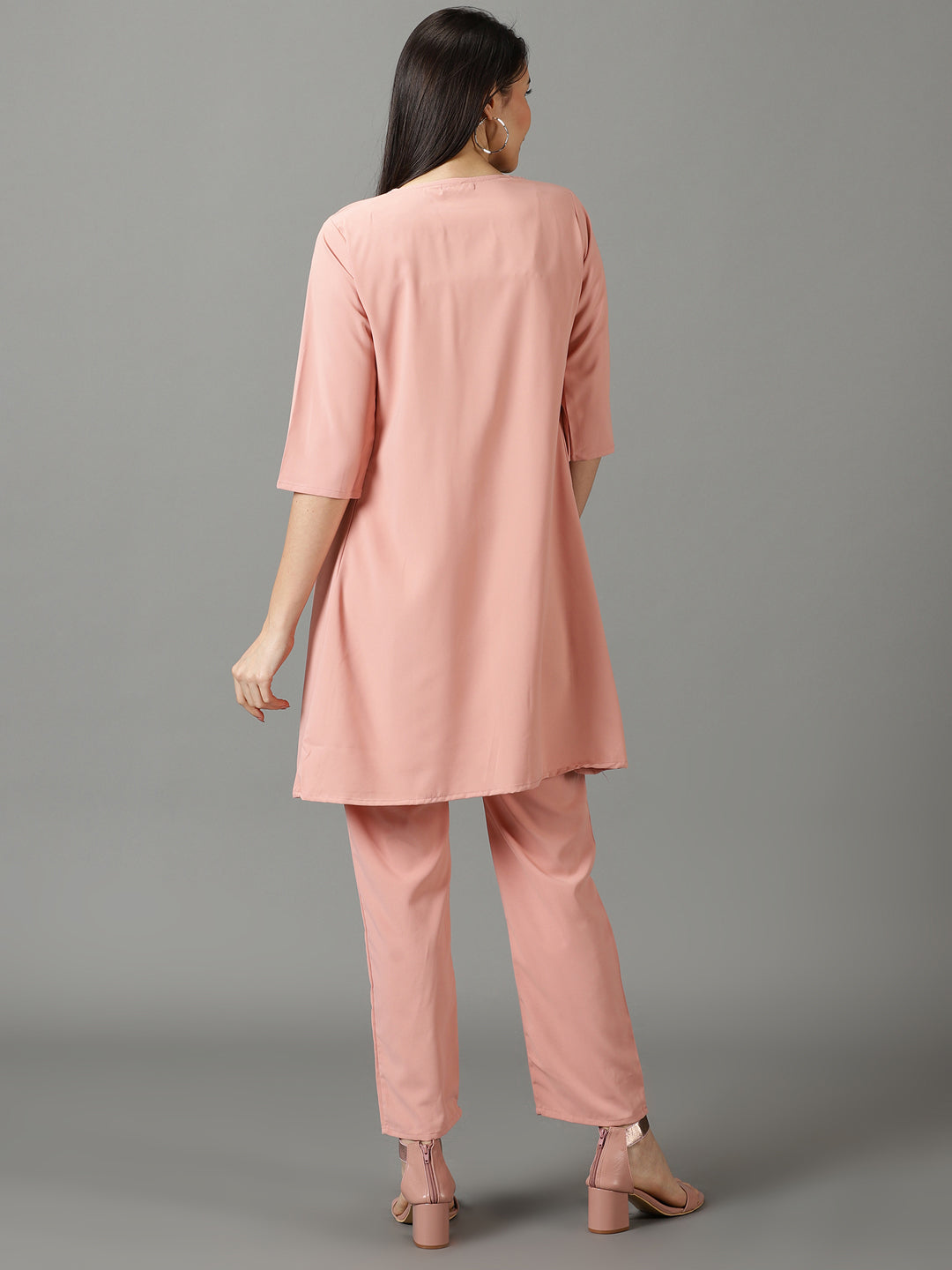 Women's Pink Solid Co-Ords