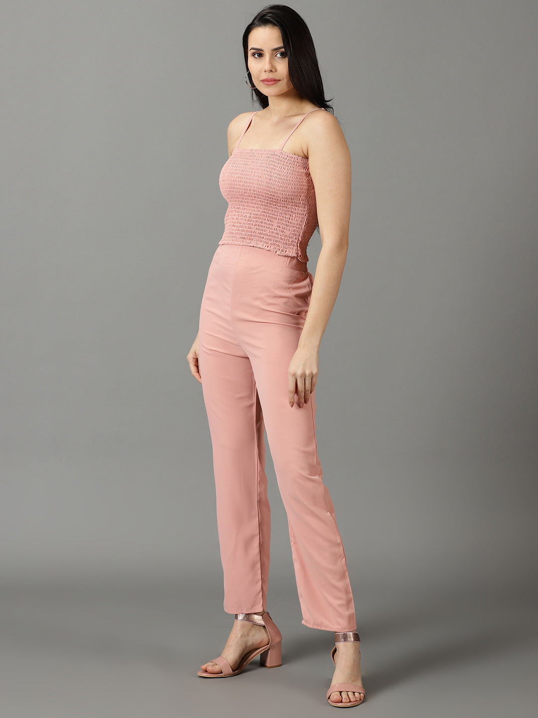 Women's Pink Solid Co-Ords