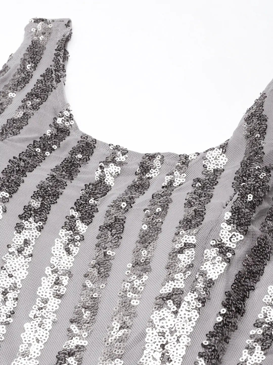 Women's Grey Embellished Maxi Dress