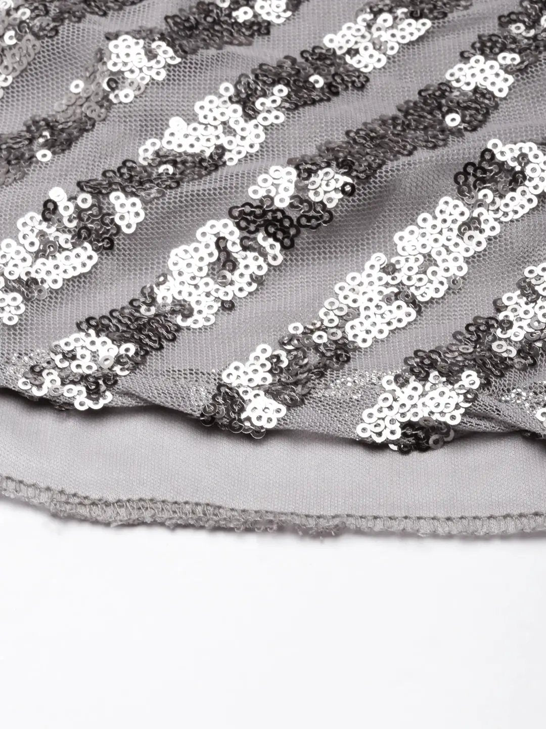 Women's Grey Embellished Maxi Dress