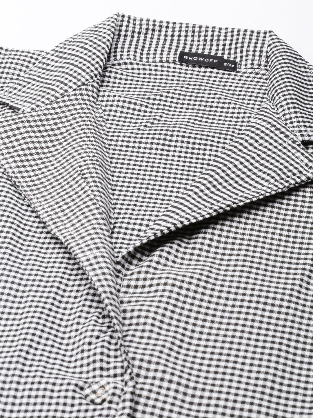 Women's Black Checked A-Line Dress