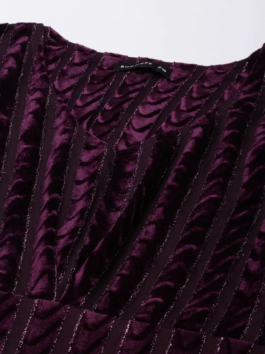 Women's Purple Striped A-Line Dress