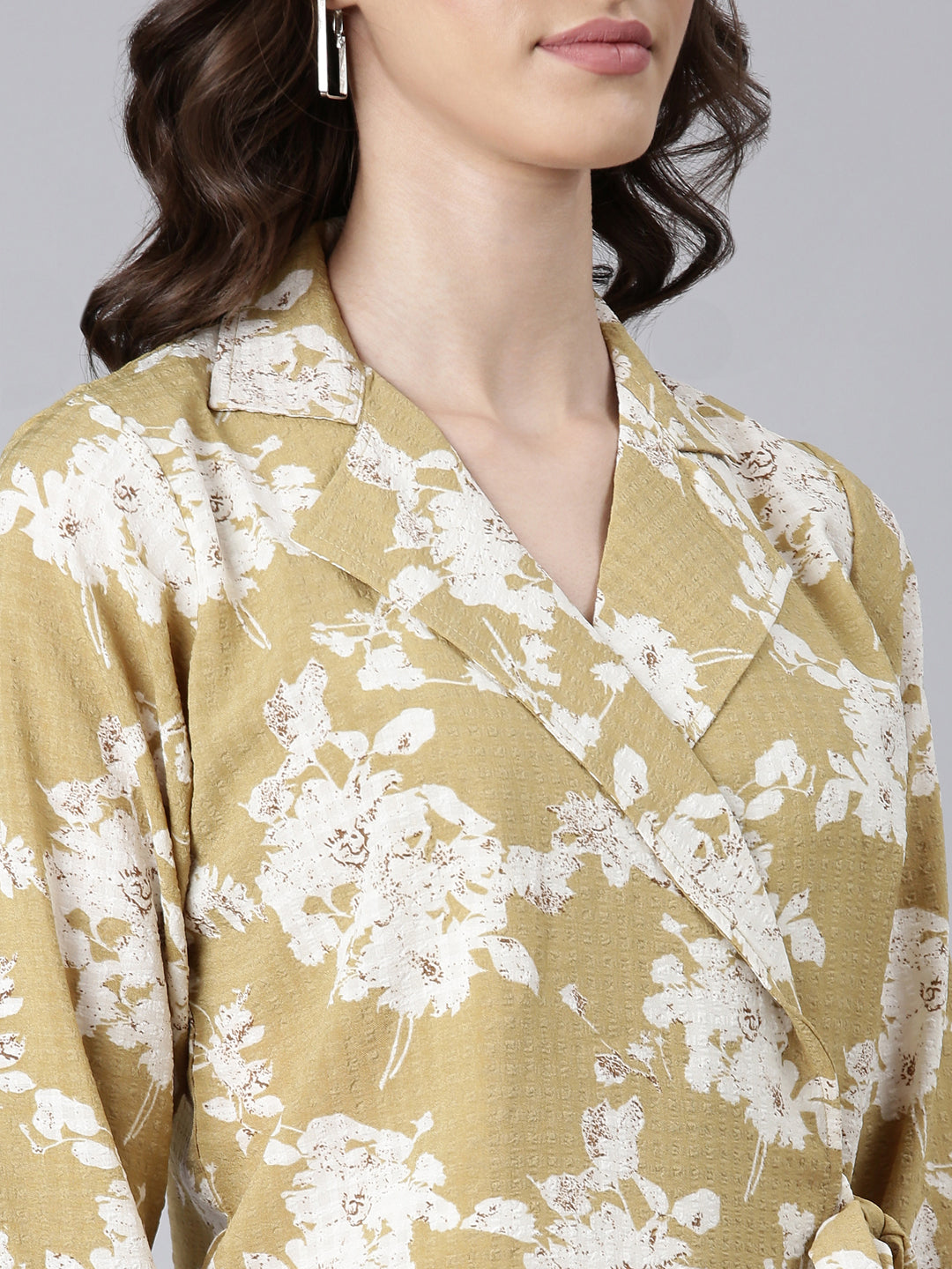 Women Mustard Printed Co-Ords