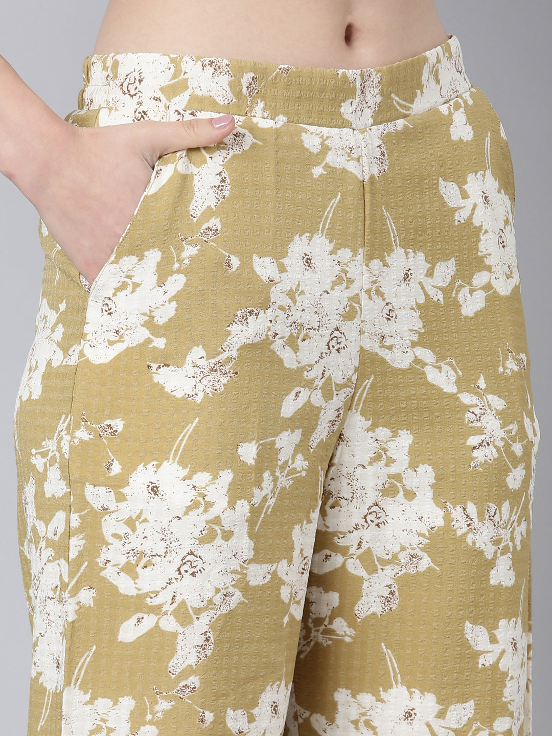 Women Mustard Printed Co-Ords