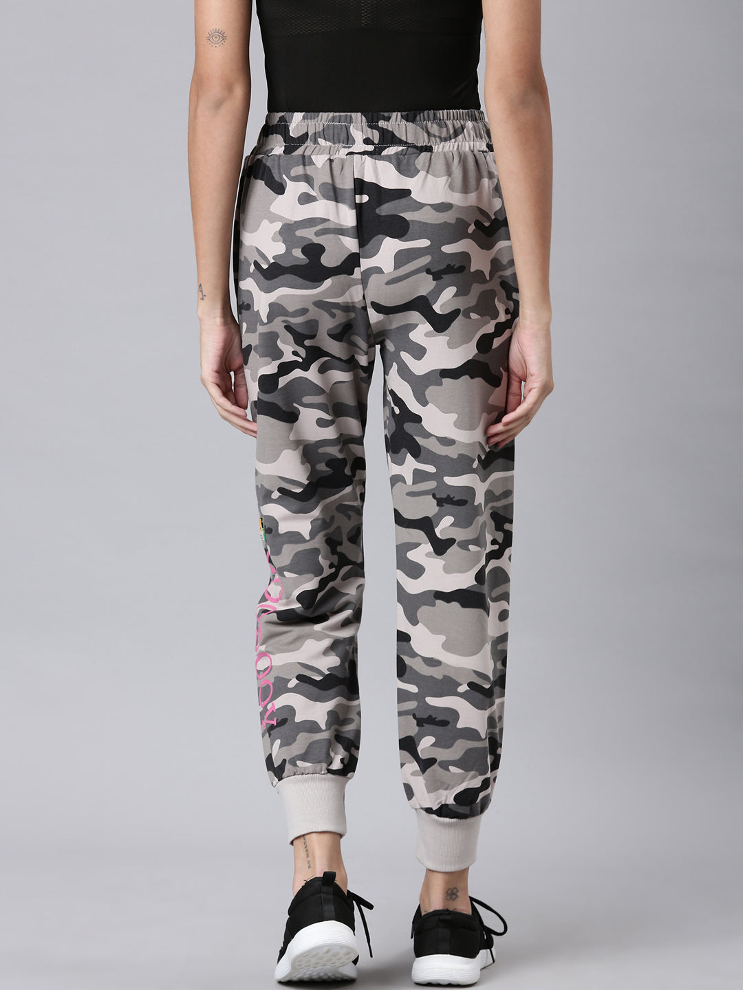 Women Taupe Camouflage Track Pant