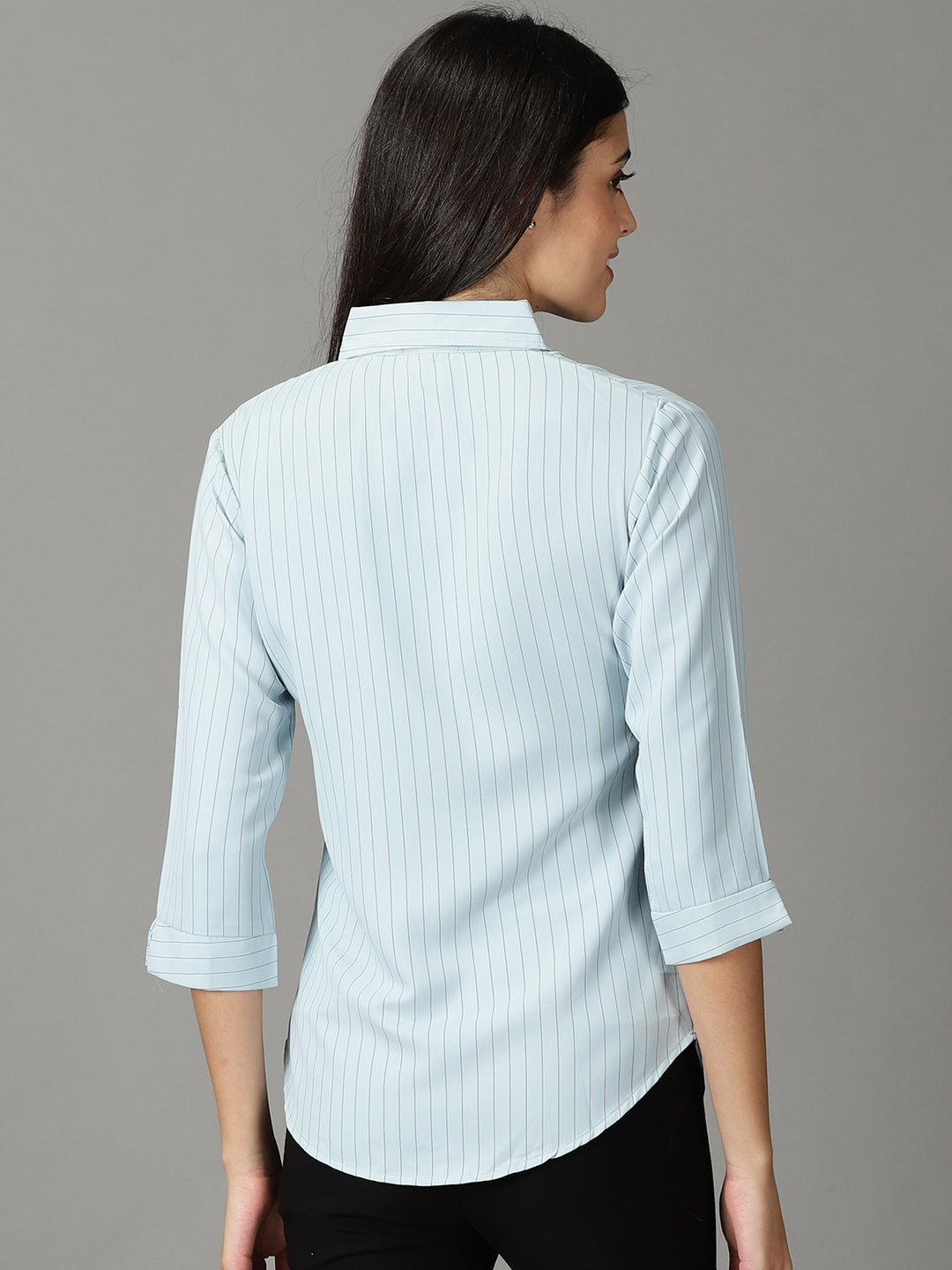 Women's Blue Striped Shirt