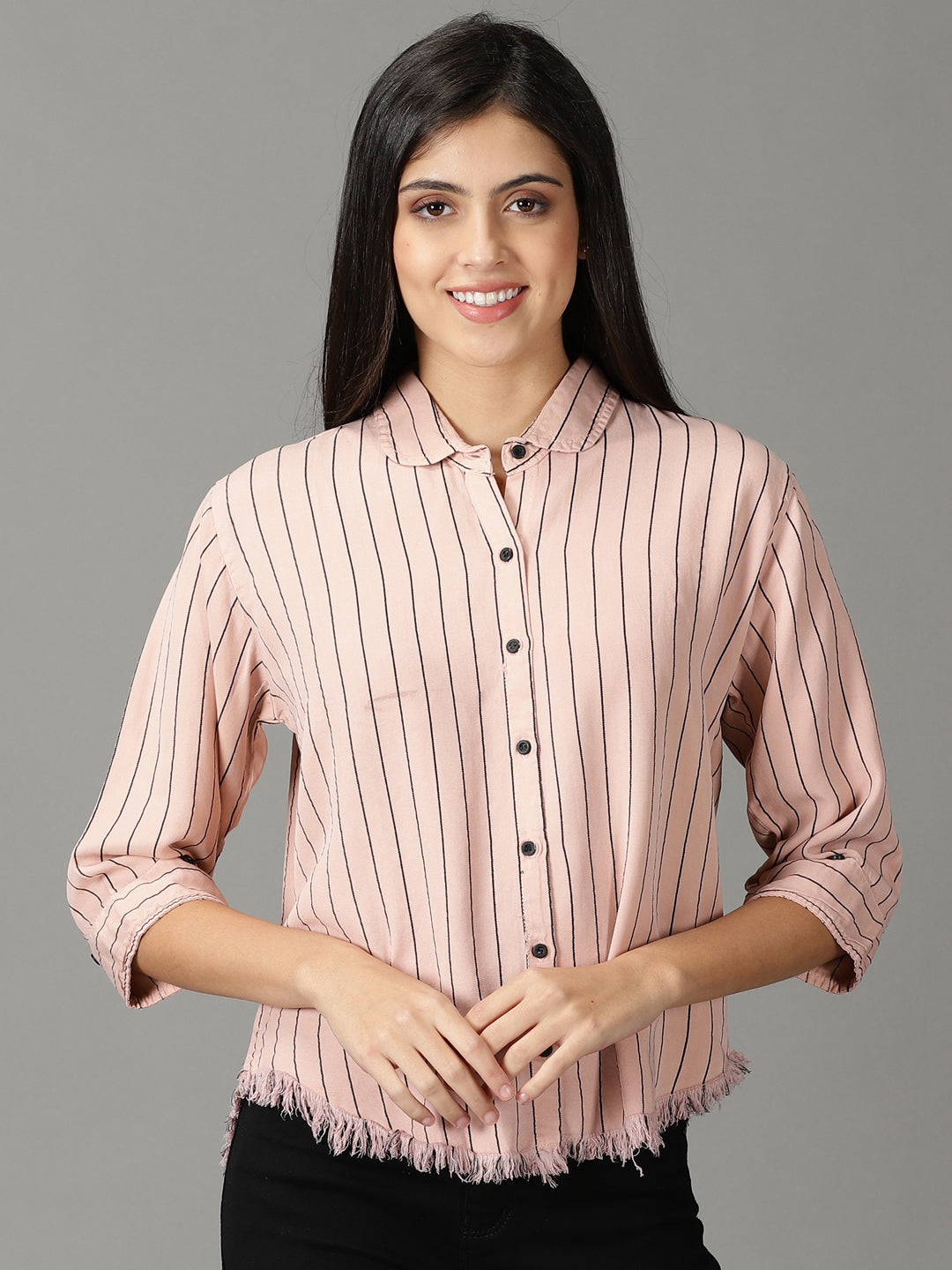 Women's Pink Striped Shirt