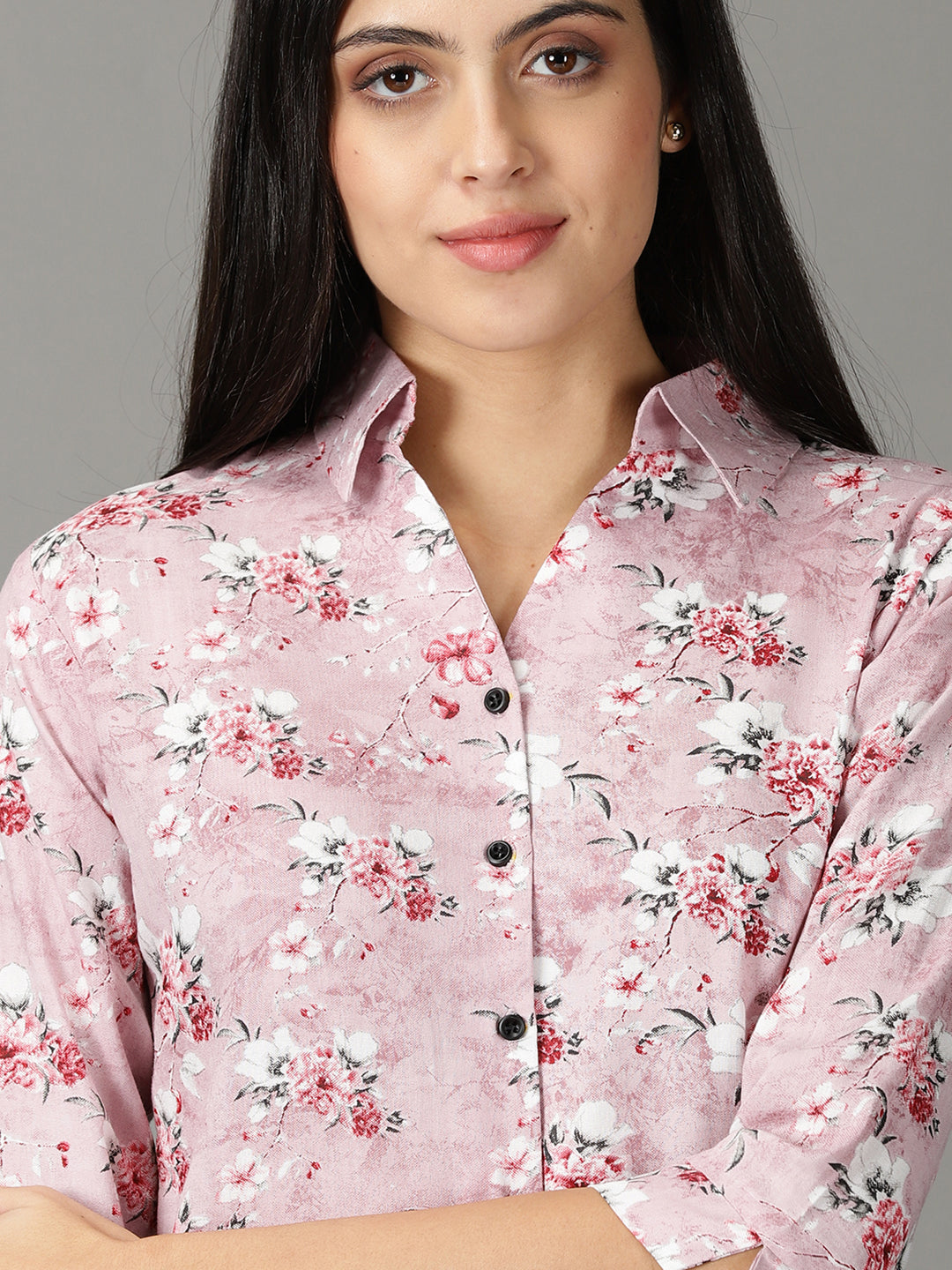 Women's Mauve Printed Shirt