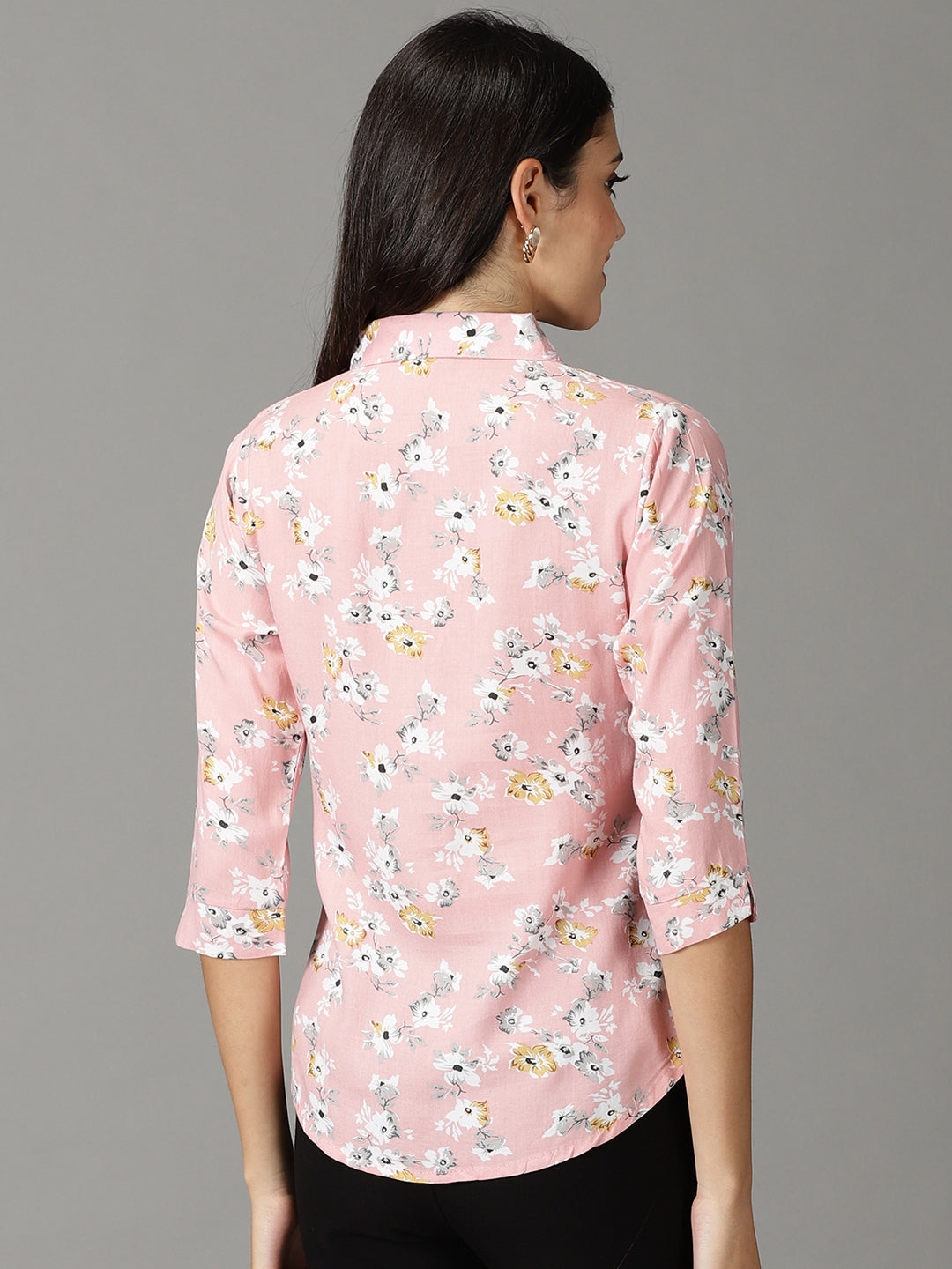 Women's Pink Printed Shirt