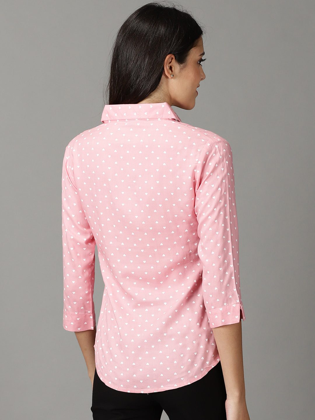 Women's Pink Printed Shirt