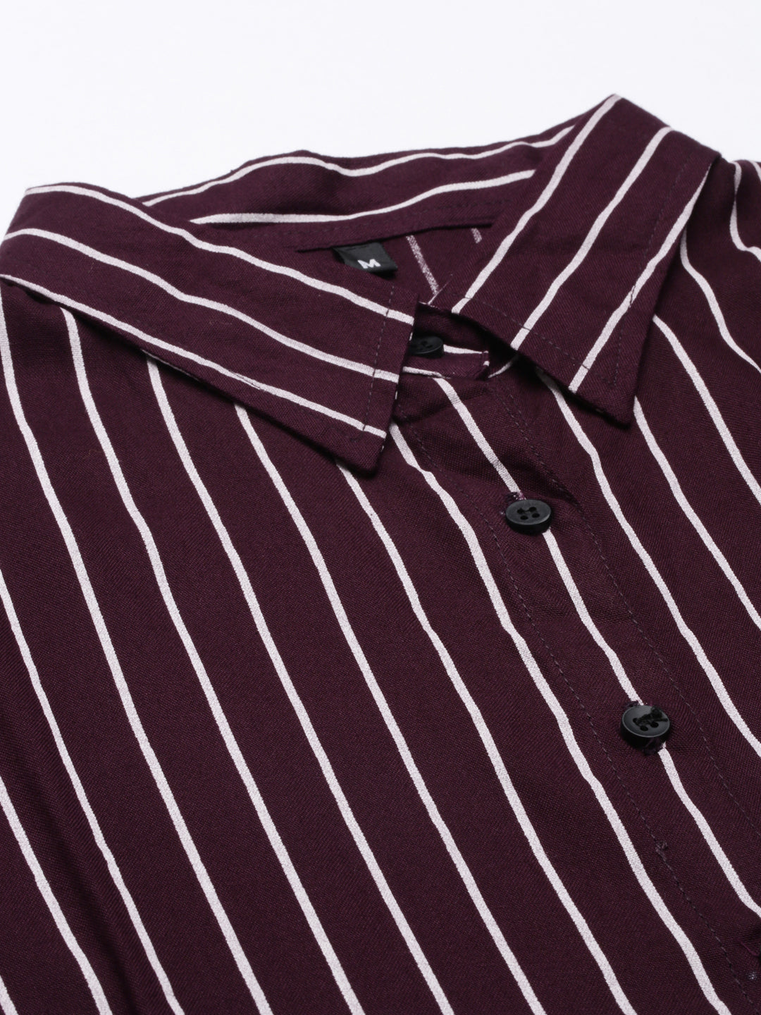 Women Purple Striped Shirt