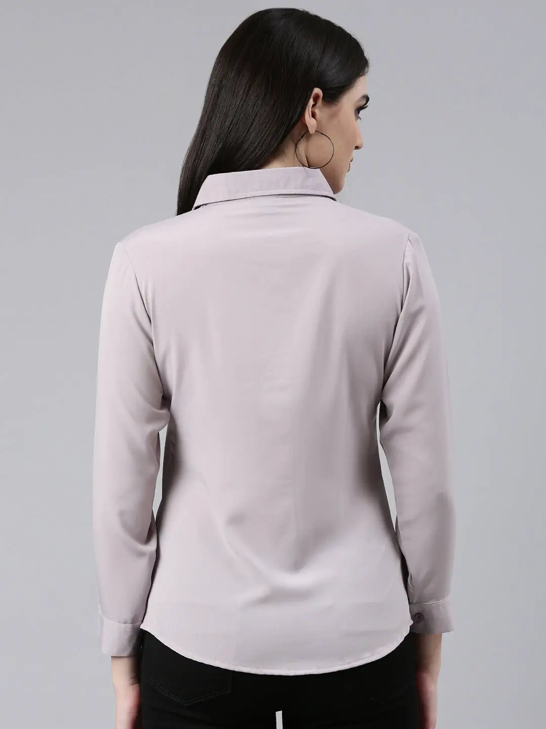 Women's Mauve Solid Shirt