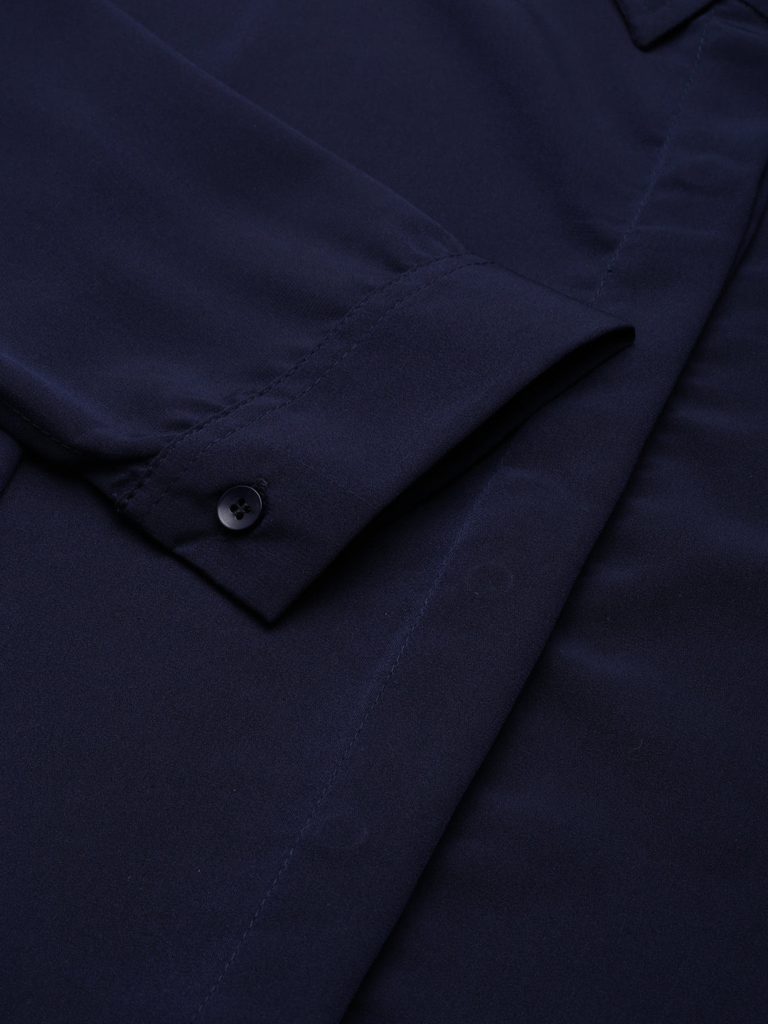 Women Navy Blue Solid Shirt