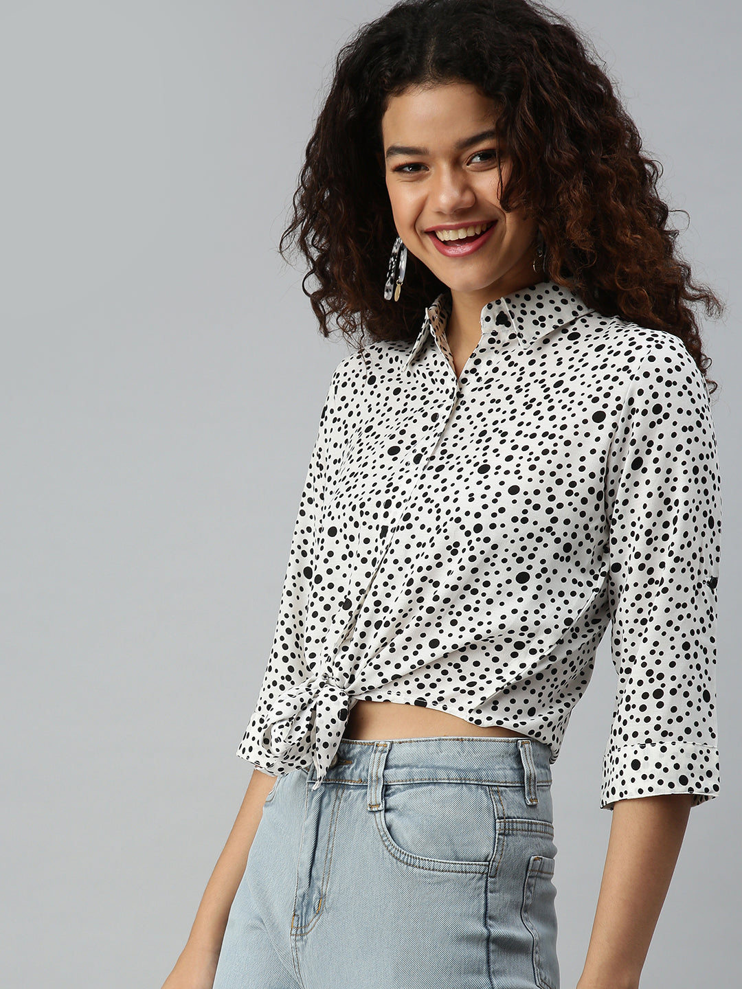 Women's Printed White Top