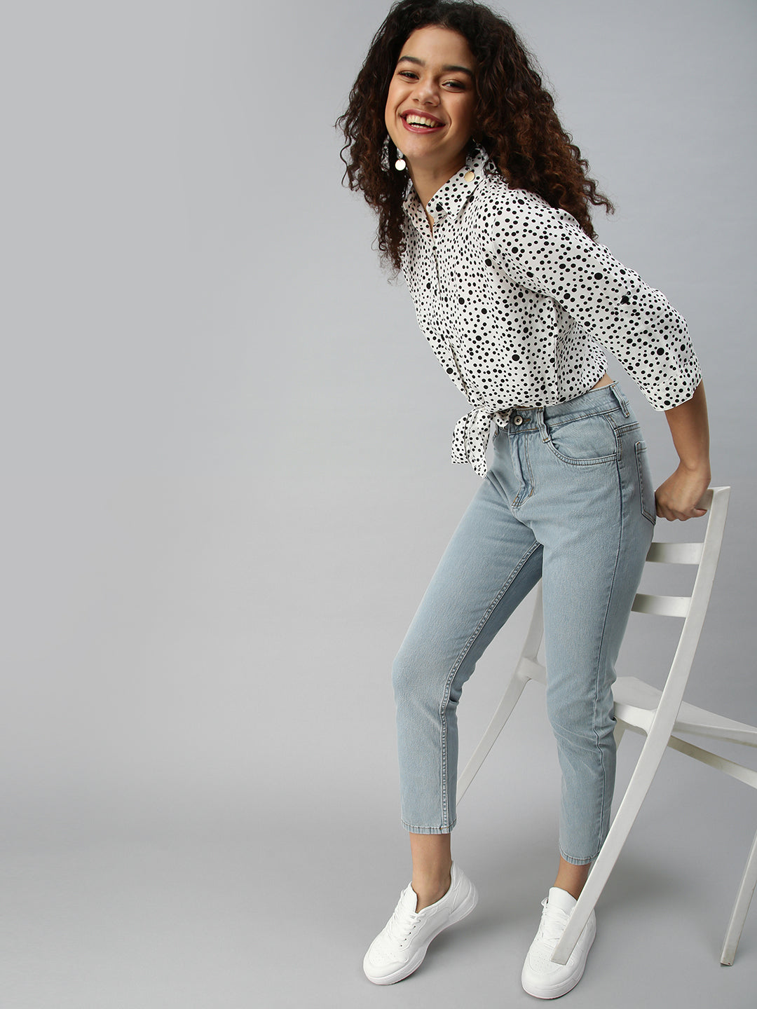 Women's Printed White Top