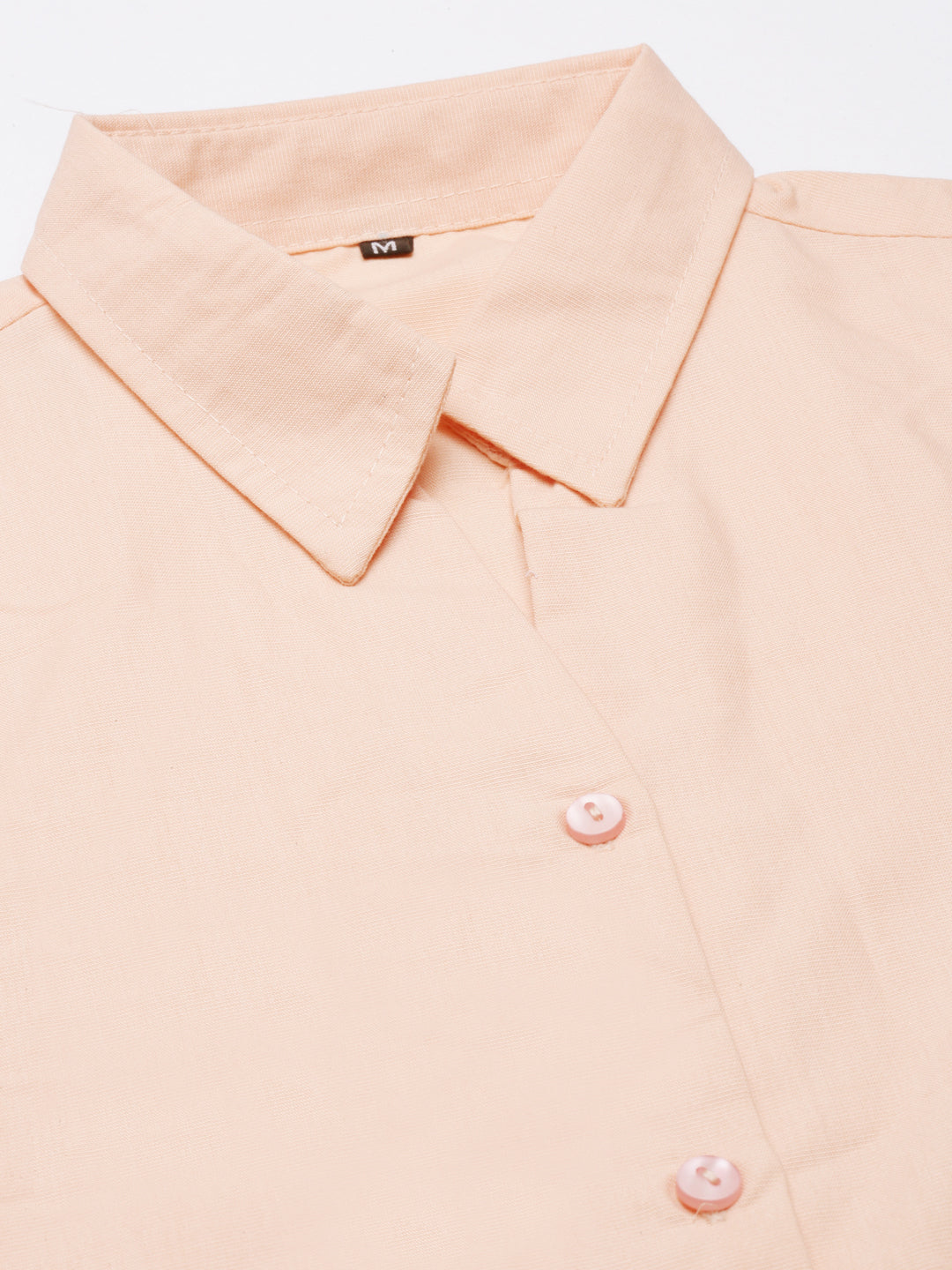 Women Peach Solid Shirt