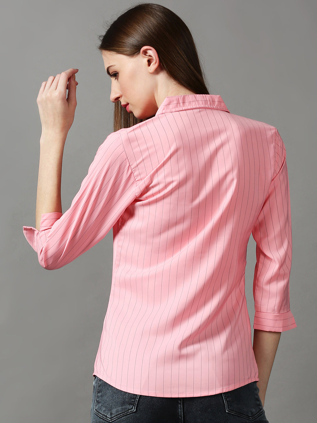 Women's Pink Striped Shirt