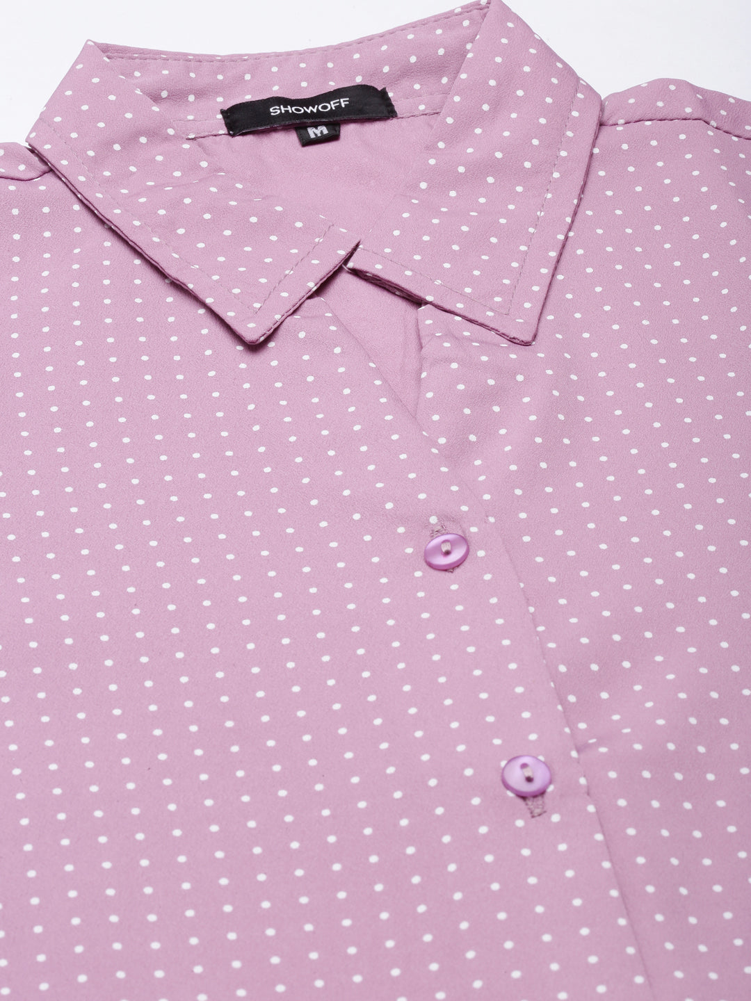 Women Mauve Polka Dots Shirt