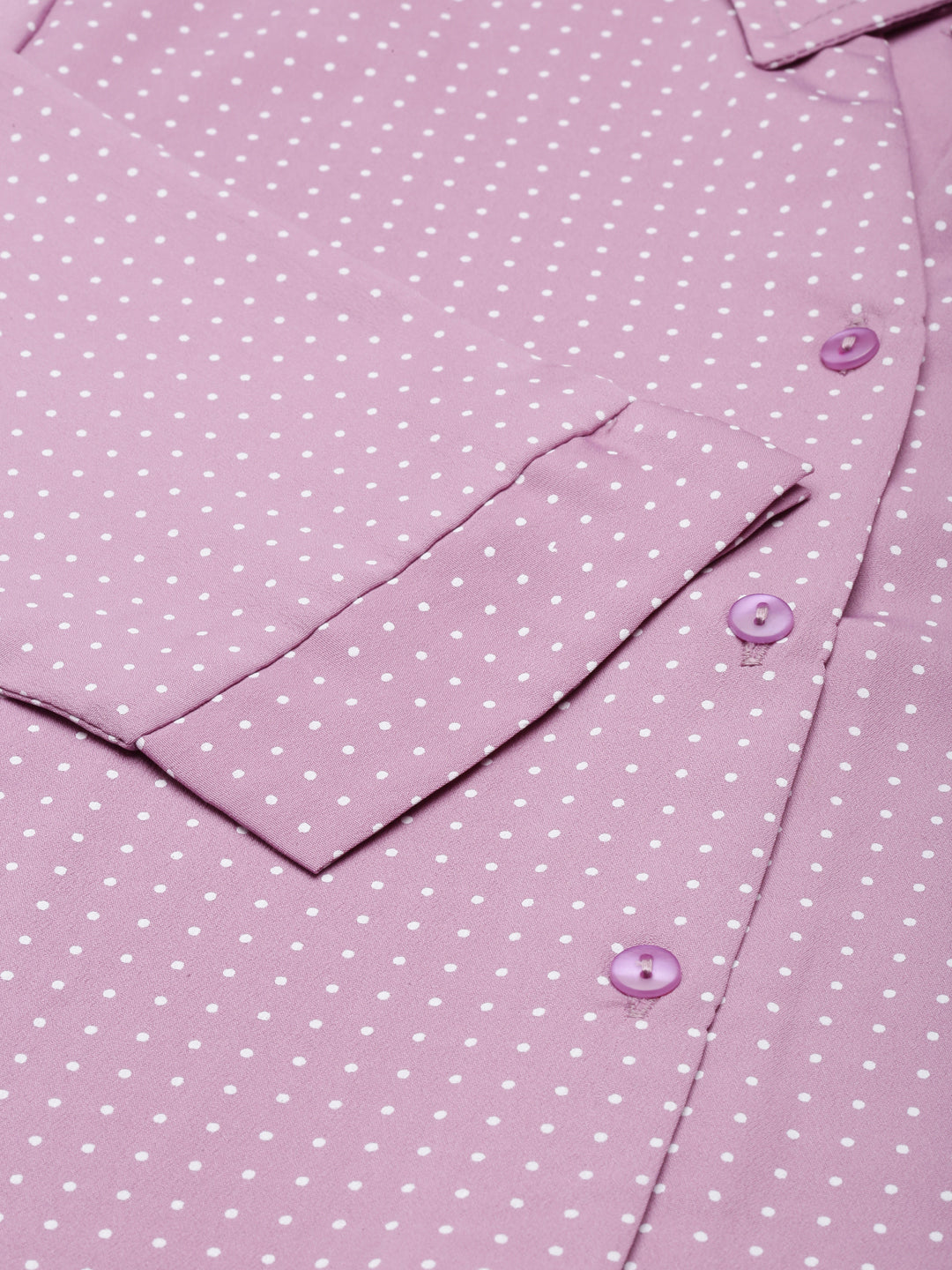 Women Mauve Polka Dots Shirt