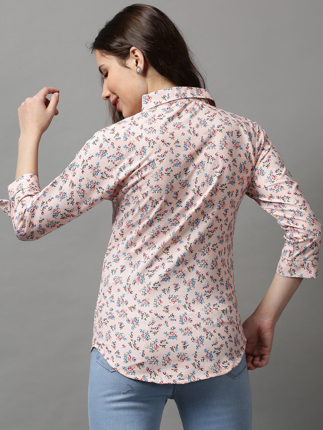 Women's Pink Printed Shirt