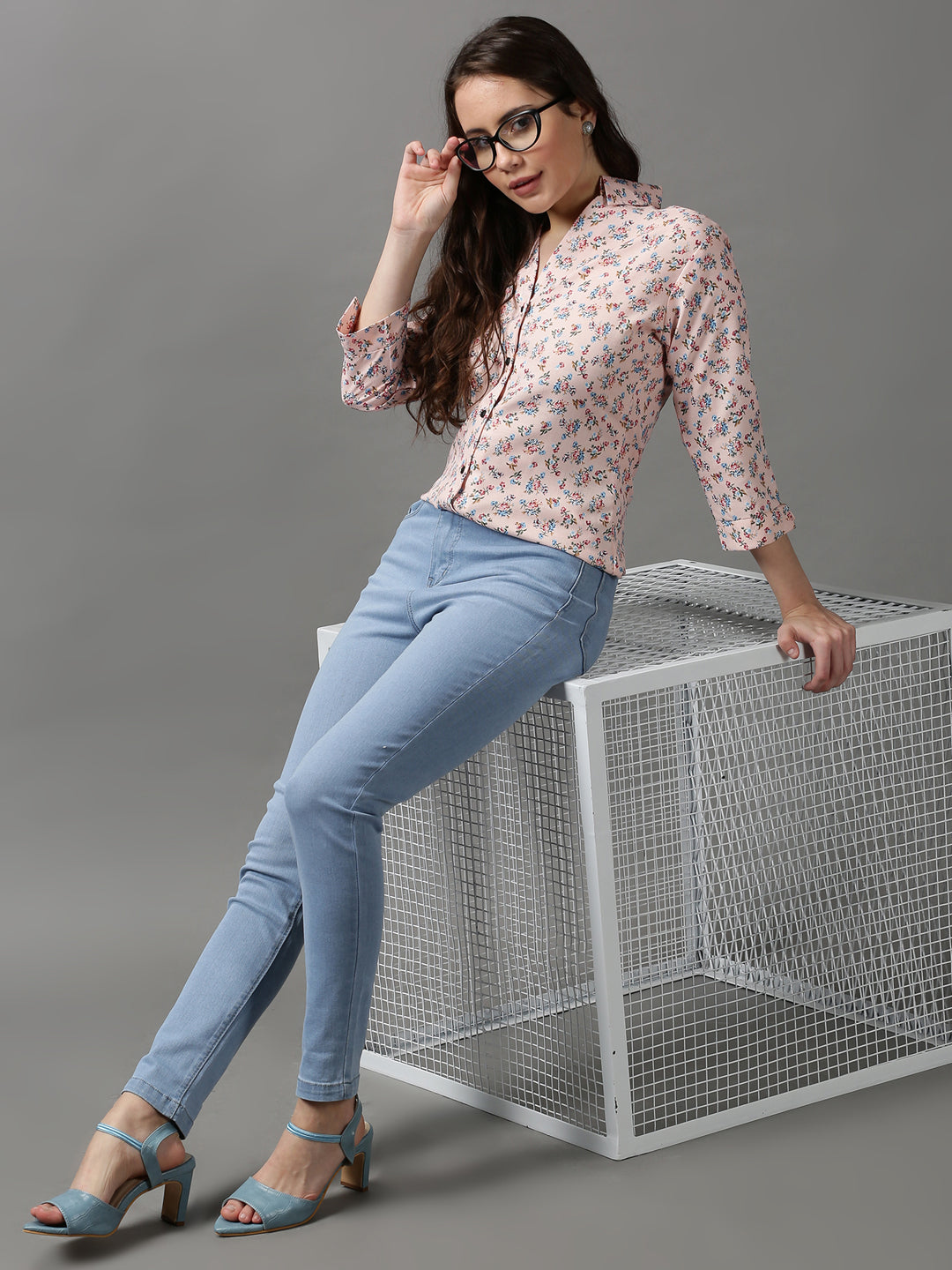 Women's Pink Printed Shirt