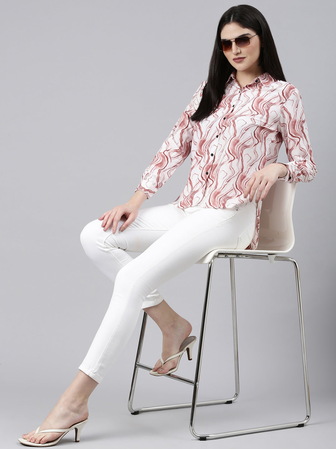 Women Mauve Printed Shirt