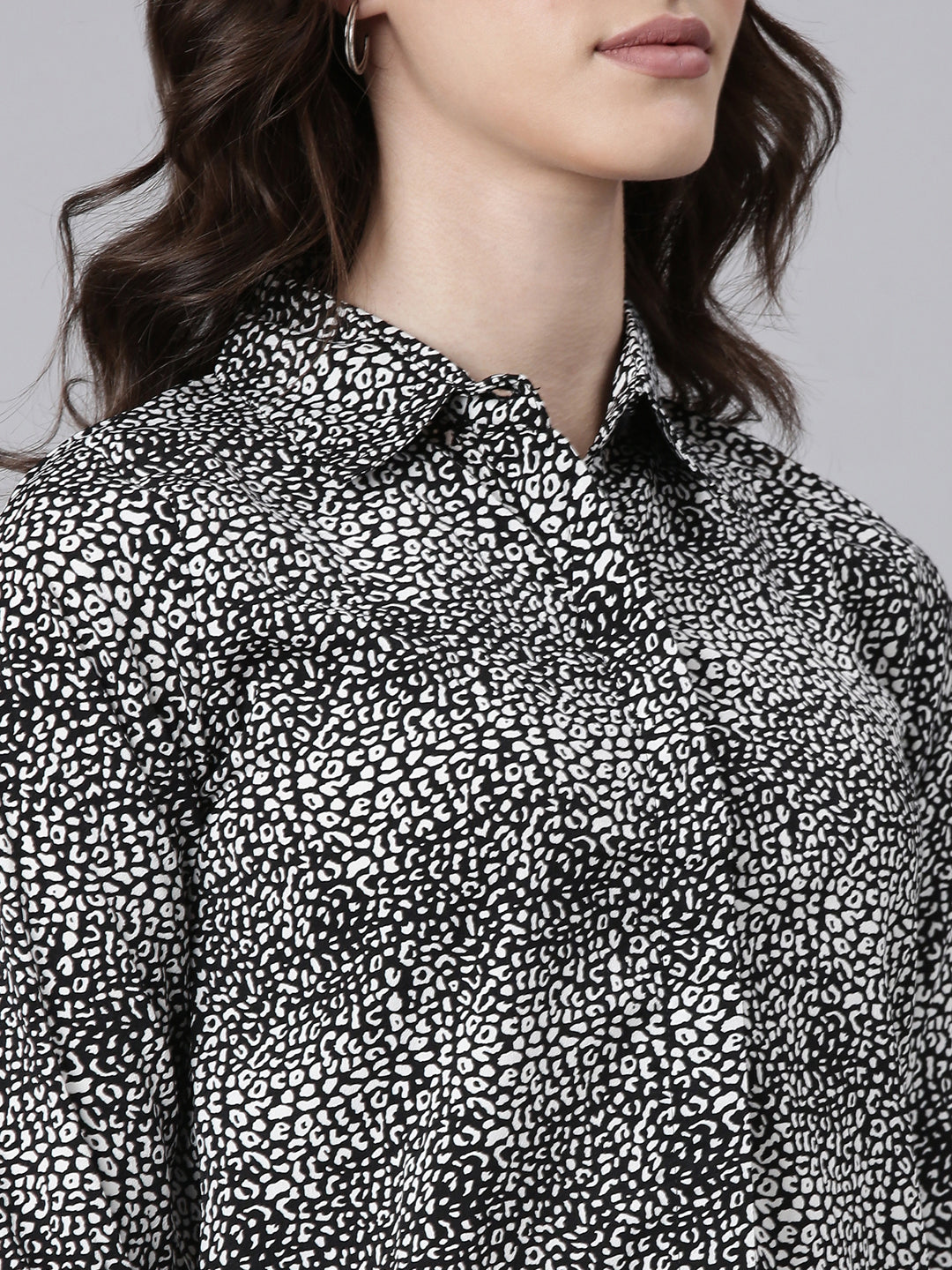 Women Black Printed Shirt