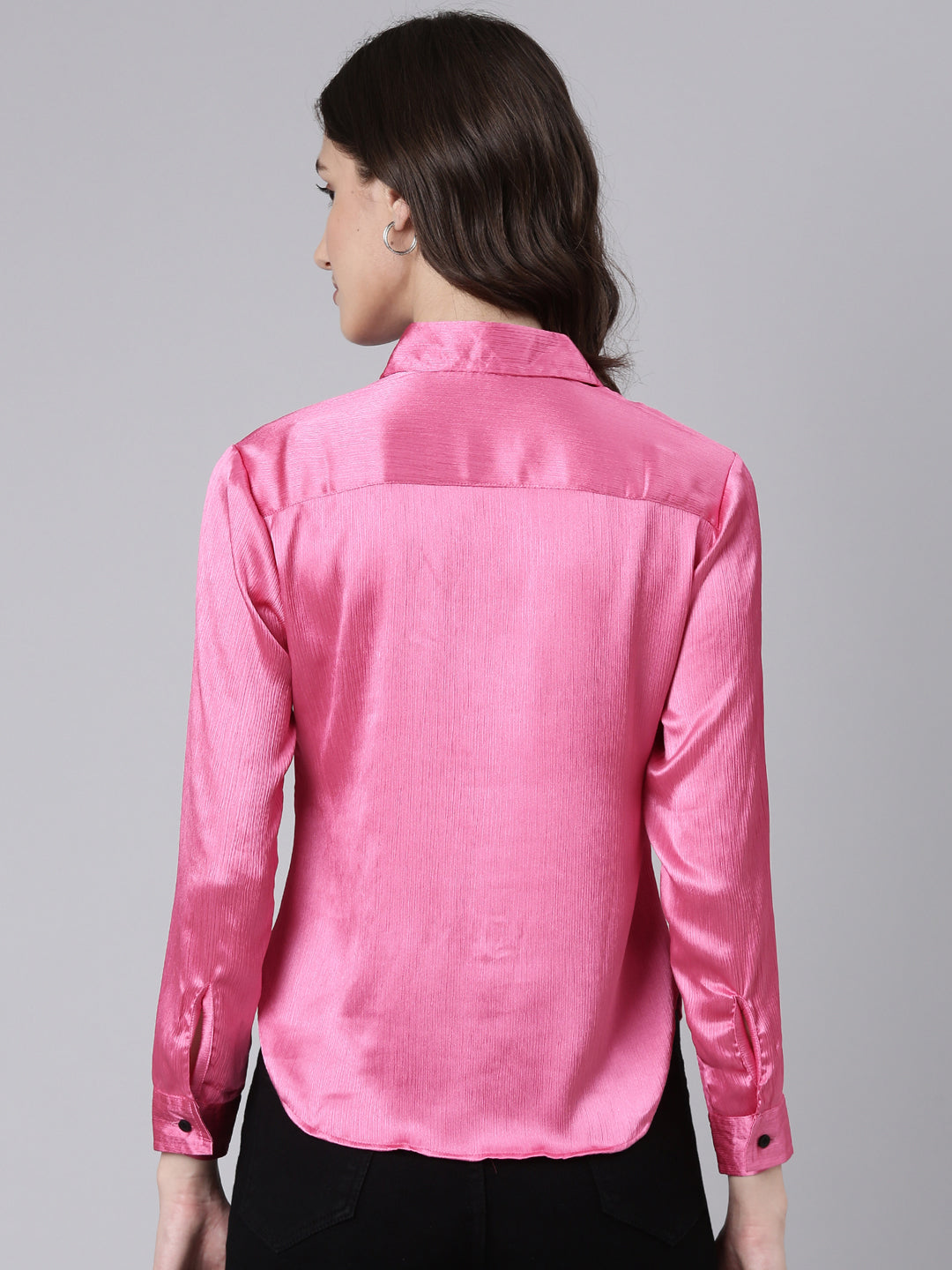 Women Pink Solid Shirt