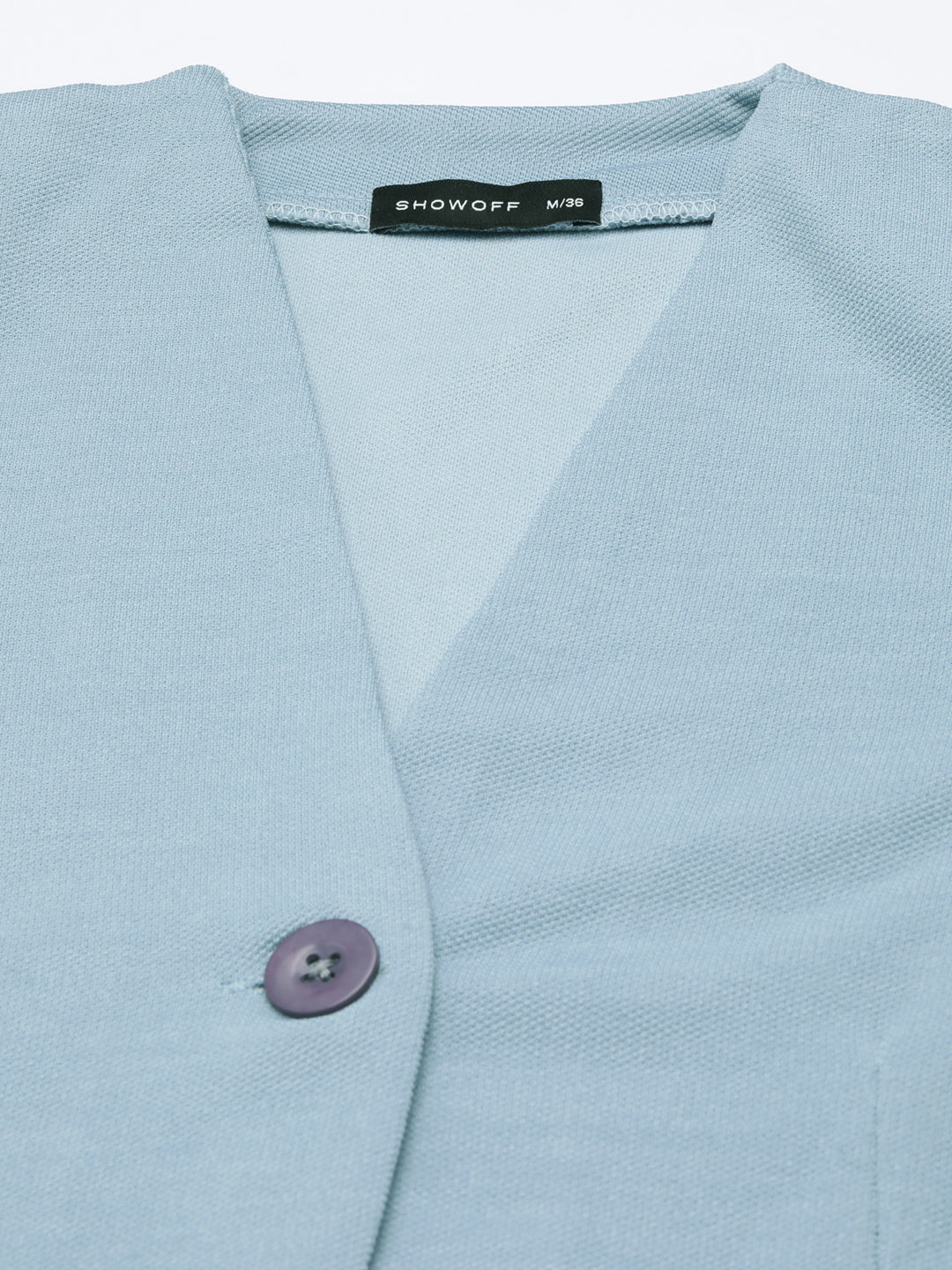 Women's Blue Solid Blazer