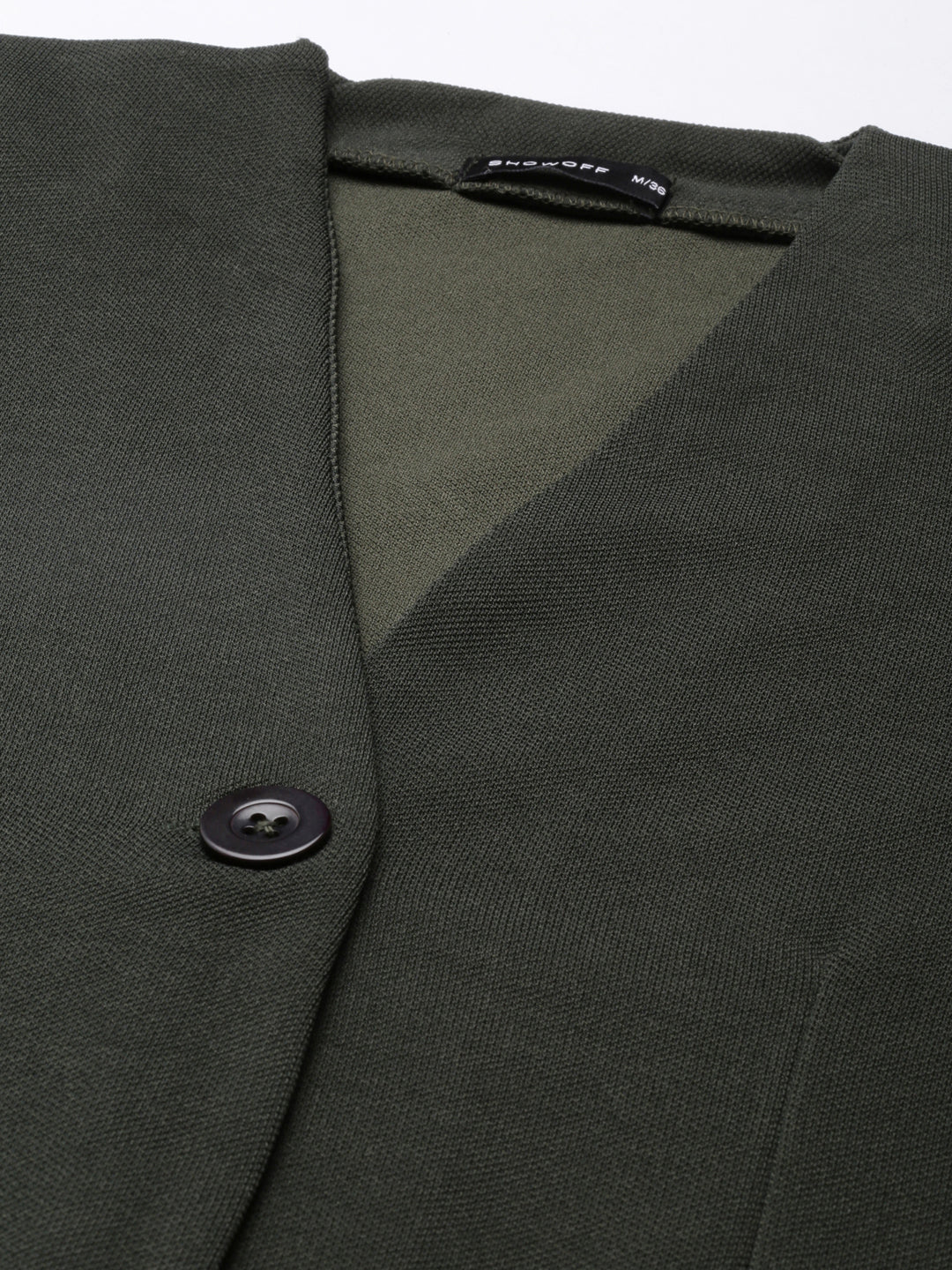 Women's Olive Solid Blazer