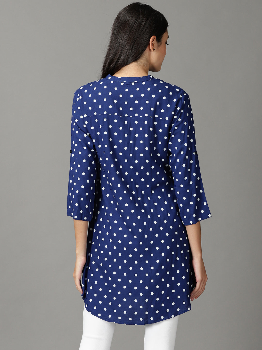 Women's Blue Printed Shirt