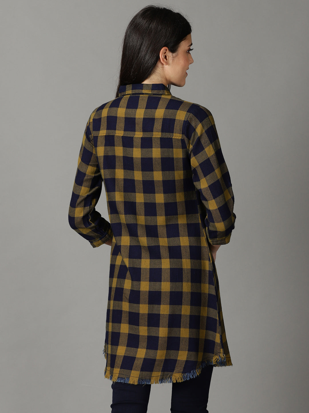Women's Olive Checked Shirt