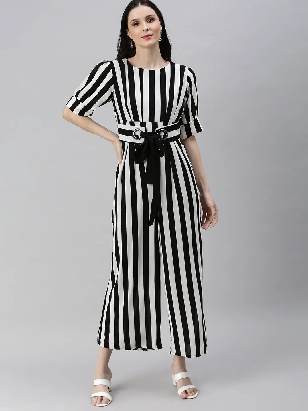 Women's Off White Printed Jumpsuit