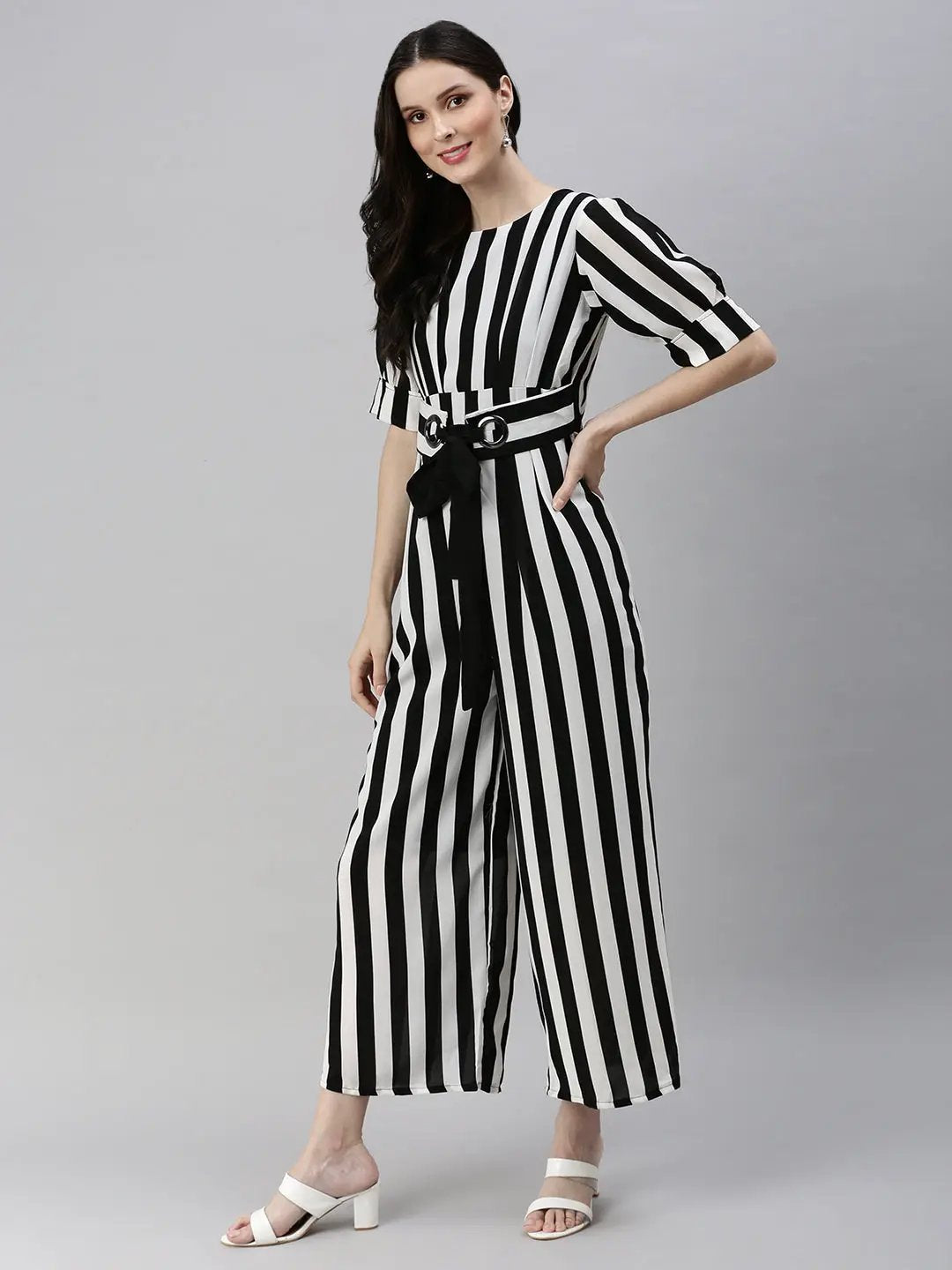Women's Off White Printed Jumpsuit