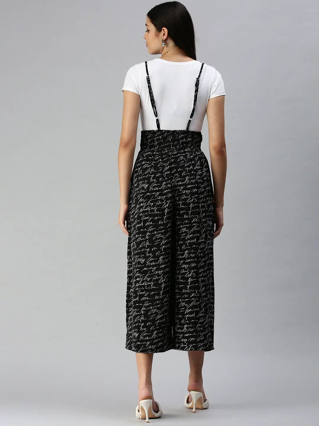 Women's Black Printed Jumpsuits