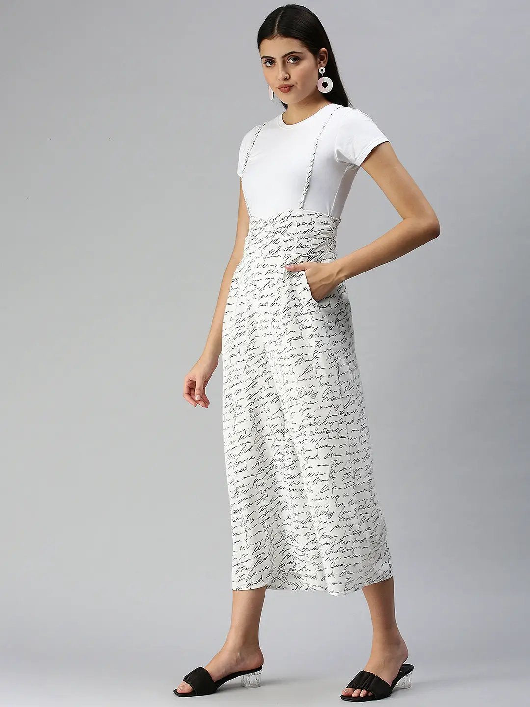 Women's White Printed Jumpsuits