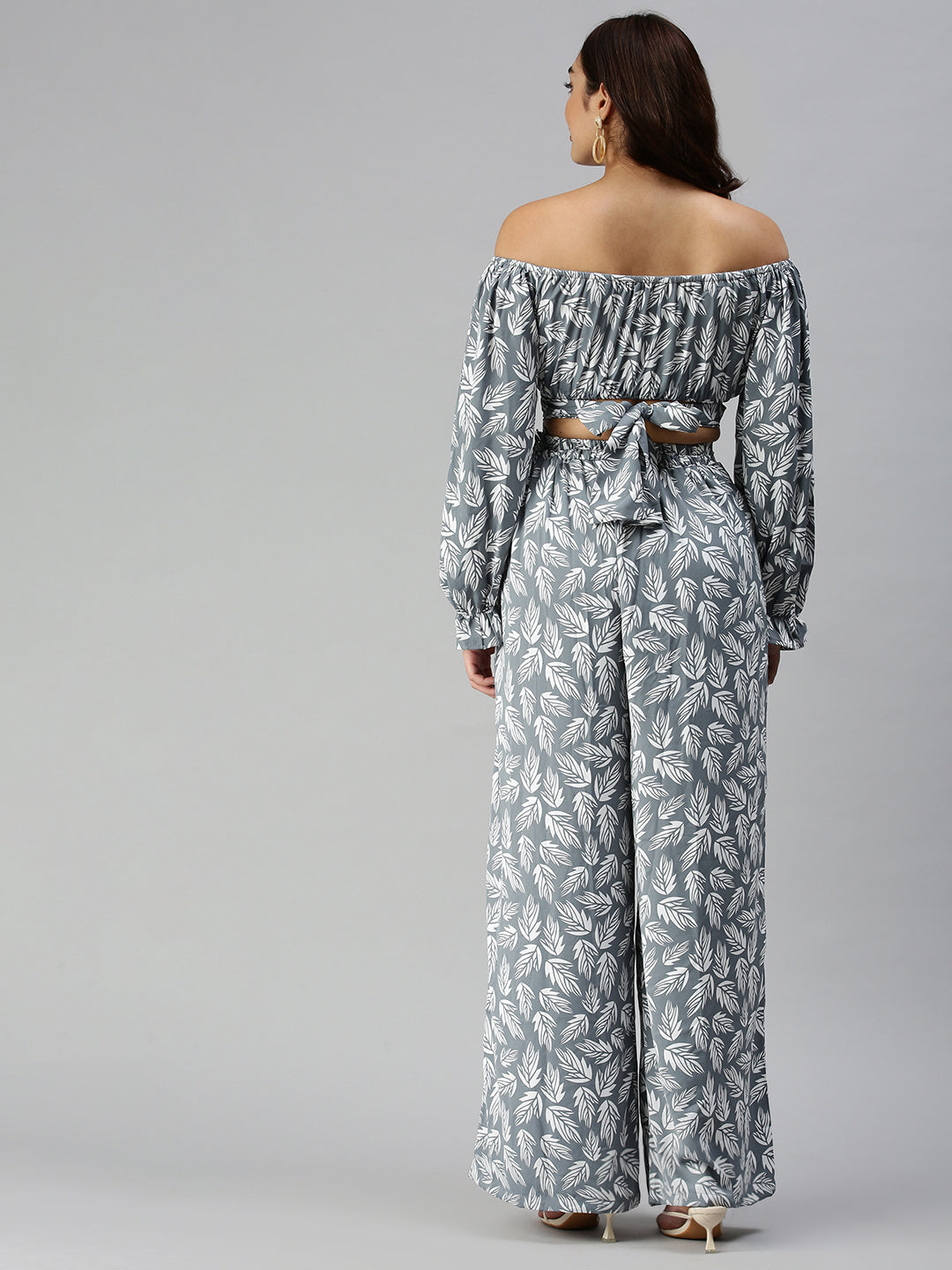 Women Grey Printed  Co-Ords Set