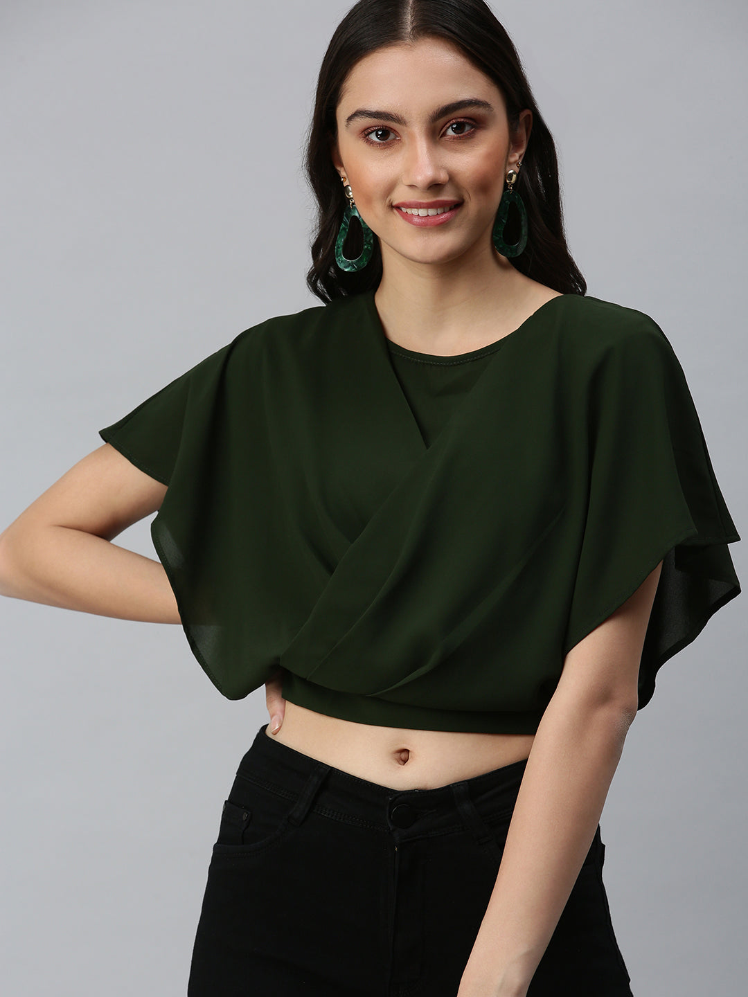 Women's Solid Olive Top
