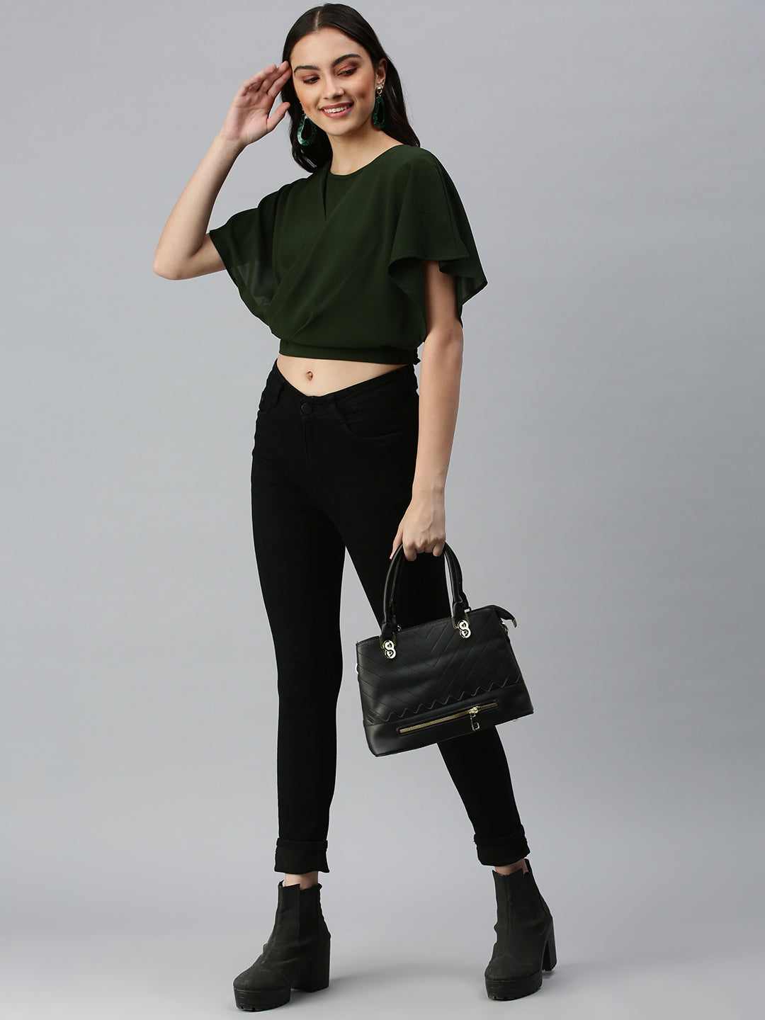 Women's Solid Olive Top