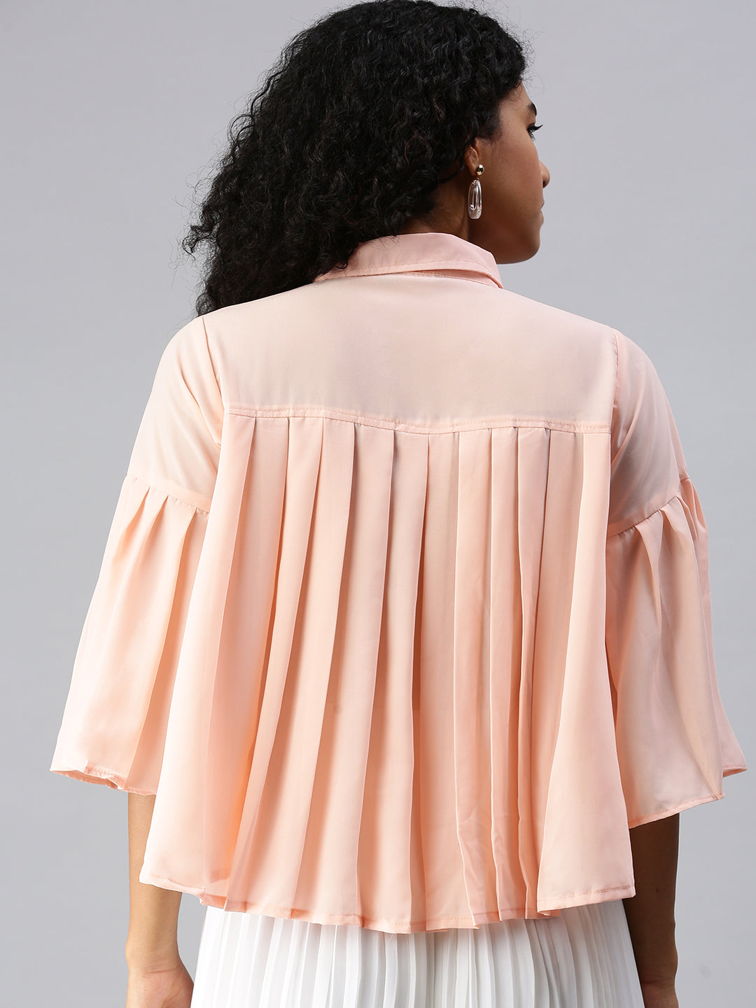 Women's Peach Solid Top