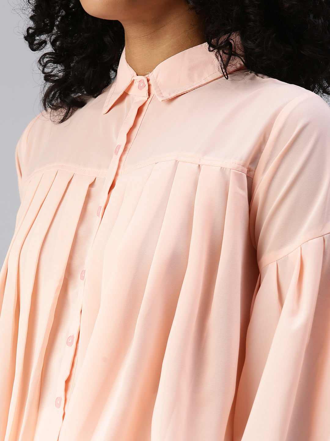 Women's Peach Solid Top