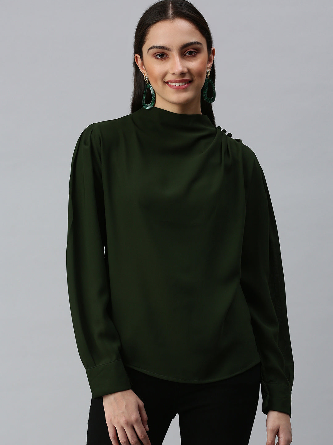 Women's Solid Olive Top