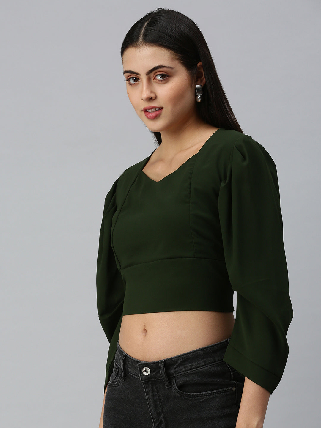 Women's Solid Olive Top