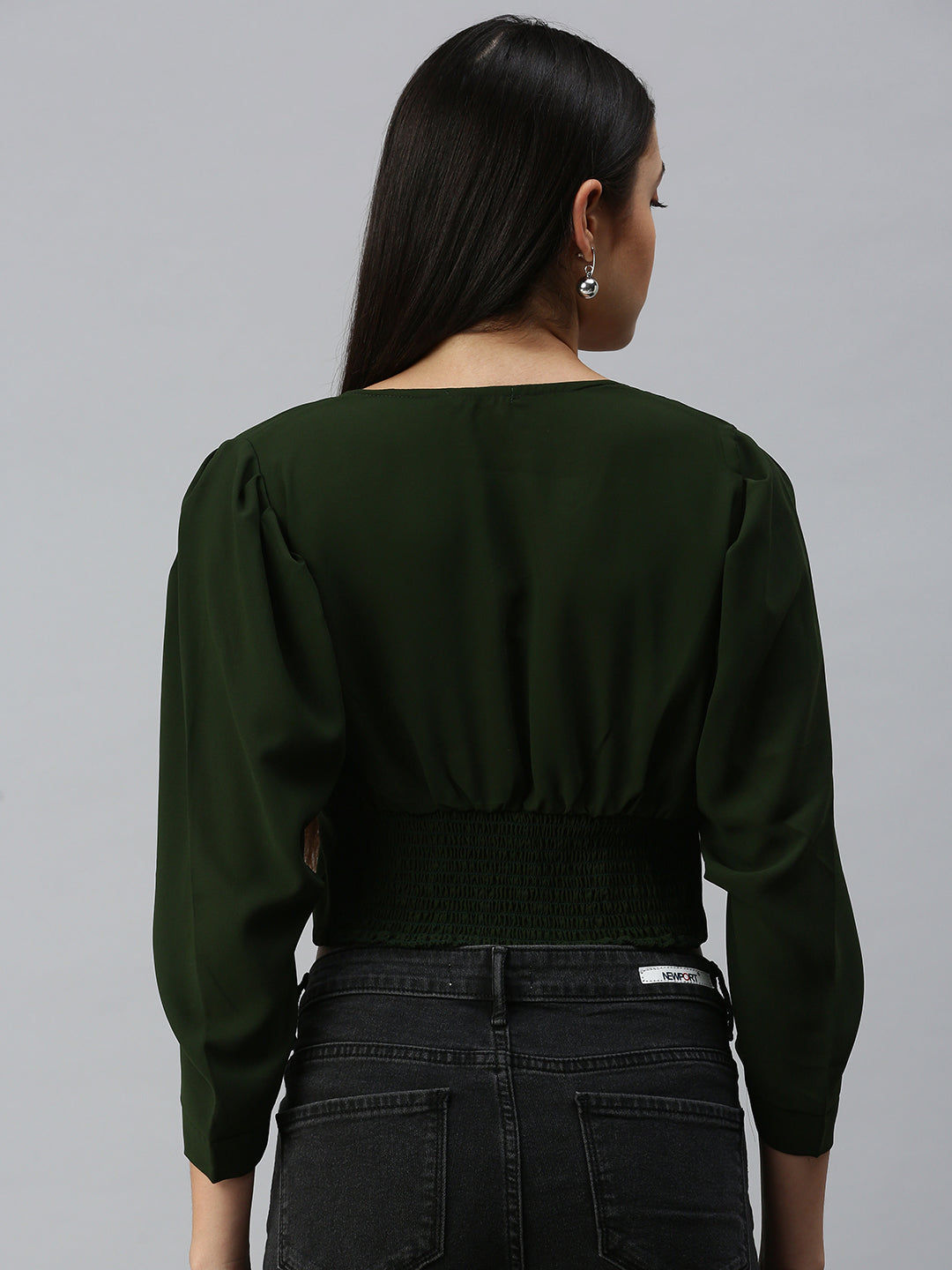 Women's Solid Olive Top